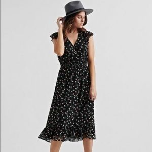 Lucky Brand Ditsy Printed Midi Dress